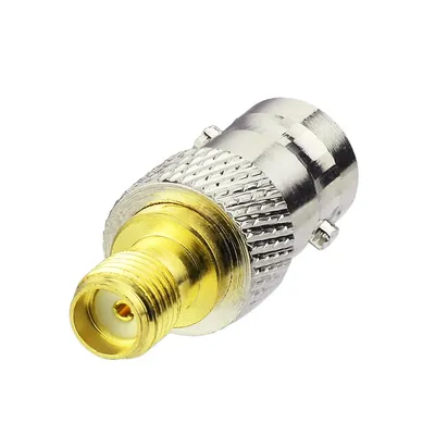 Superbat Handheld Radio Antenna BNC Female to SMA Jack Straight RF Connector for Baofeng UV 5R