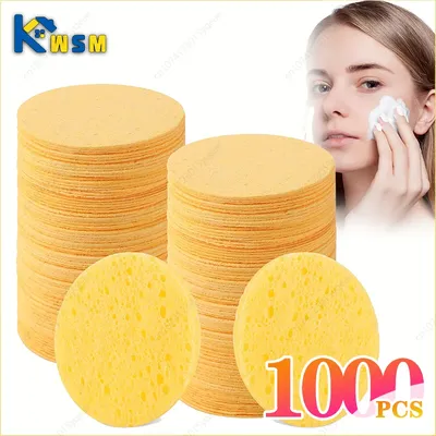 50-1000PCS Compressed Facial Sponge Strong Absorbent Cleansing Pads Latex Free Exfoliating Makeup