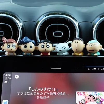 6pcs/Set Anime Crayon Shin-chan Cartoon Characters Figurine Nohara Shinnosuke Action Figure Toy Home Decoration Kids Gift