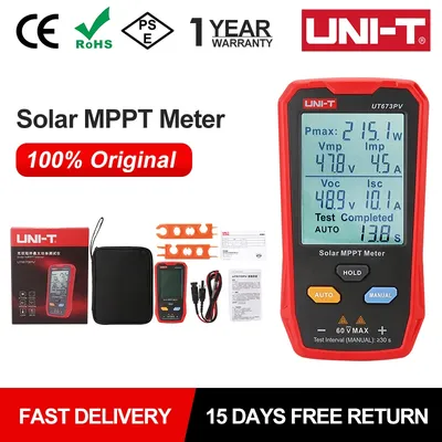 UNI-T Solar MPPT Meter UT673PV 5~800W Solar Panel Max Power Tester Peak Power Current Voltage Imp