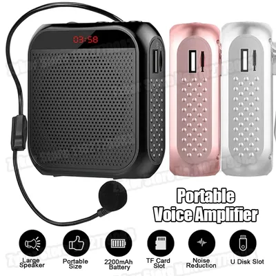 Megaphone Voice Amplifier Portable Personal Voice Speaker s With Microphone Display Loudspeaker For