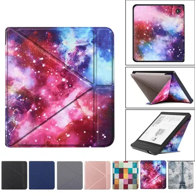 For Kobo Libra H2O N873 Smart Case 7 inch Multi-folding Stand eBook Reader Cover Shockproof