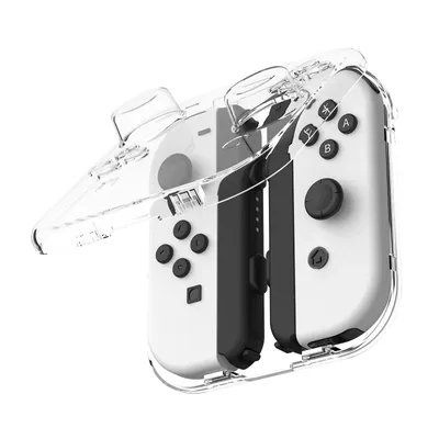 IINE PC Transparent Storage Box For Nintendo Switch Joy-Con with Carrying Wrist Straps Hand Strap