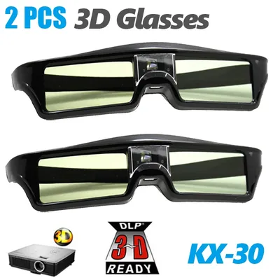 2PCS 3D Glasses DLP-LINK Active Shutter Universal for Xgimi Z4X(H1/Z5 Optoma Sharp LG Acer H5360