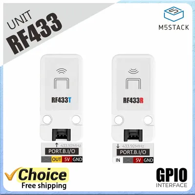 M5Stack RF433R/T Wireless RF Transmitter & Receiver Working Frequency 433.92MHz for IoT RF Remote