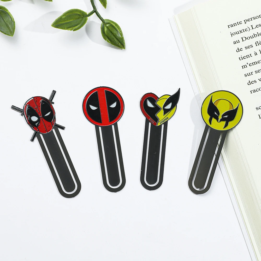 1pc Deadpool Bookmarks Metal Paperclips For Fans Collectible Book Accessories, Marvel Bookmarks For Book Lovers, Reading Markers