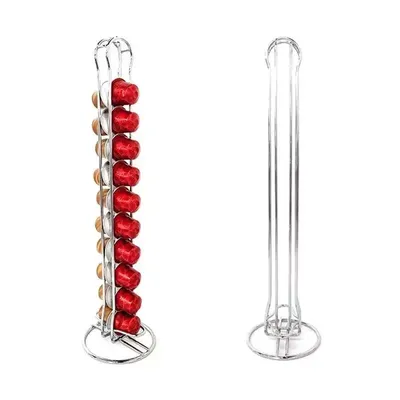 Suit Nespresso Coffee Pods Holder 20 Pod Gold Coffee Capsules Rotating Rack Coffee Capsule Stand