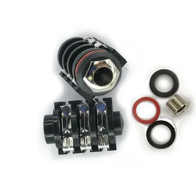 20PCS/Lot 6.35mm/6.35 Stereo Audio Microphone Female Socket/Jack Connector 6P/6PIN