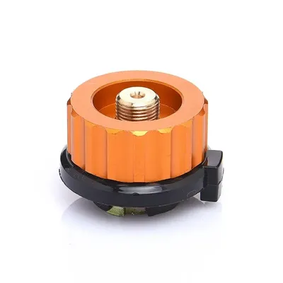Outdoor Camping Hiking Stove Burner Adaptor Split Type Furnace Converter Connector Auto-off Gas