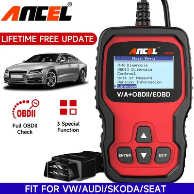 Ancel VD500 Automotive OBD2 Scanner For VW/Audi Full System Code Reader ABS EPB Oil Reset Car