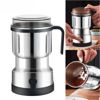 220V Multifunction Coffee Grinder Stainless Steel Blade Electric Herbs Beans Mill Spices Nuts Grains