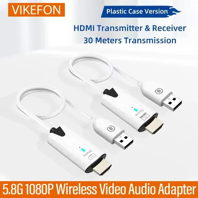 5.8G 1080P 30M Wireless HDMI Video Audio Transmitter Receiver Extender Display Adapter Dongle For TV