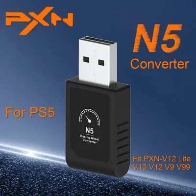 PXN N5 Steering Wheel Wireless Receiver Adapter Converter USB Bluetooth For PS5 Fit V9 V99 V10 V12