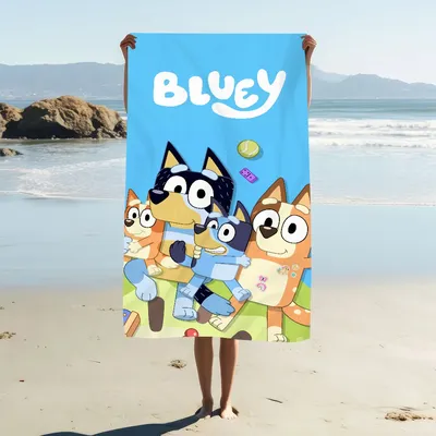 Cartoon Cute B-Bluey-S Dog Towel Soft Pool Gift For Travel Gym Shower Camping Quick Dry Sports Large