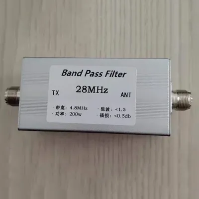BPF-28-200W Bandpass Filter HF 28MHz Short Wave M Female Seat Narrowband BPF 10m Band High Isolation