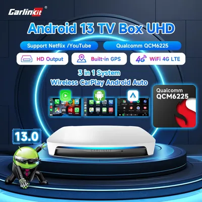 128g Carlinkit Ai Box Android 13 Wireless Carplay HDMI Output Wireless Adapter Android Auto Car Play