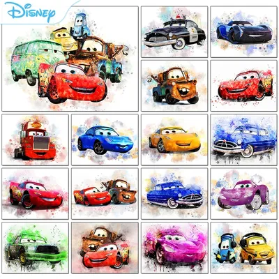 Disney Diamond Painting Cars Picture Of Rhinestones Mosaic Cross Stitch Embroidery Cartoon Colorful