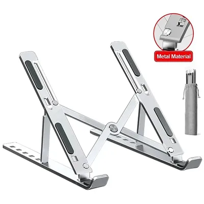 Aluminum Alloy Laptop Holder Stand Adjustable Foldable Portable for Notebook Computer Bracket