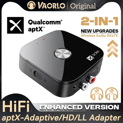 2 in 1 aptX Bluetooth Audio Transmitter Receiver 3.5MM AUX RCA Hifi Stereo Music aptX-Adaptive/HD/LL
