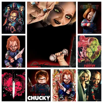 5D DIY Full Drill Diamond Painting Chucky Horror Clown Ghost Baby Movie Character Embroidery Kids