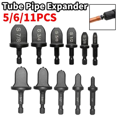 5/6/11PCS Tube Pipe Expander Copper Tube Hex Shank Pipe Expander for Air Conditione Pipe Flaring