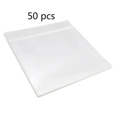 Vinyl Record Outer Sleeves 50 Pack 12" for LP Clear Record Cover for Protection
