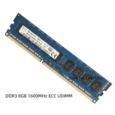 Hynix DDR3 8GB 1600MHz PC3L 12800E 2Rx8 Pure ECC workstation RAM Unbuffered Server memory