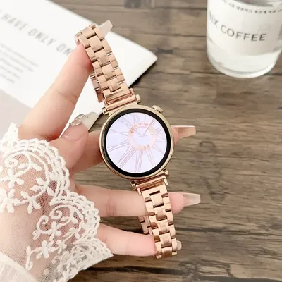 Stainless Steel Women Slim Band For Samsung Galaxy Watch 7 4 5 6 FE Classic 40 44mm for Huawei GT4