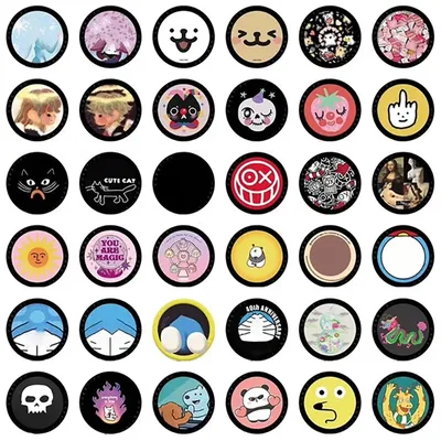Cartoon Magnetic Folding Black Phone Stand for IPhone 11 12 13 14 15 16 Pro Max Holder Mount Support