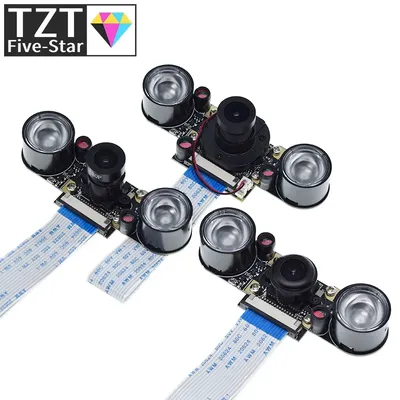 Raspberry Pi 4 Night Vision Fisheye Camera 5MP OV5647 70/95/160 Degree Focal Adjustable Camera for