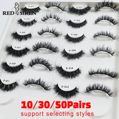 RED SIREN Wholesale Bulk Items Strip Lashes 5/10/50 Pairs Fluffy Natural Eyelashes Vendor Short