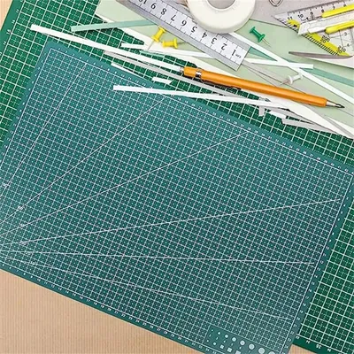 A3/A4 Cutting Board Grid Line Self-healing Cutting Board Craft Card Multicolor Double-sided Desktop