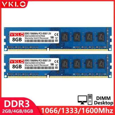 DDR3 2GB 4GB 8GB Desktop Memory Ram 1066 1333 1600Mhz 1.5V 240Pin PC3-8500 PC3-10600 PC3-12800 2RX8