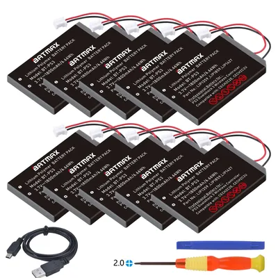 10Pcs Batmax 1800mAh PS3 Gamepad CECHZC2E, CECHZC2U LIP1472 LIP1859 Battery Akkus for Sony PS3