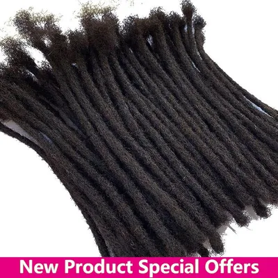 Dreadlock Extensions Real Human Hair For Man/Women 0.4cm Wedth Permanent Loc Extensions 60 Strands