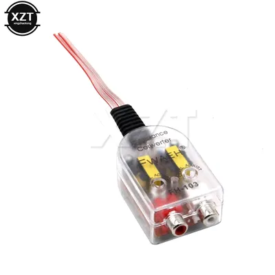 Car Speaker to RCA Level Adaptor High to Low Sockets Auto Line Out Audio Comverter Sound Subwoofer