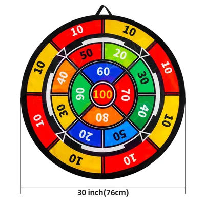 Children's double-sided dartboard with sticky balls and darts, indoor/outdoor sports fun party game toys,