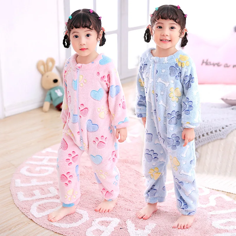 Baby Girls Warm Rompers Jumpsuit Clothes Autumn Infant Boys Overalls Kids Flannel Clothing One-Pieces Rompers 1-4 Years Old