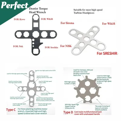 Dental High-speed Turbine Remove Back Cover Wrench for KV/W&H/NsK/SI -ONA/B-ING/SINOL Torque Head