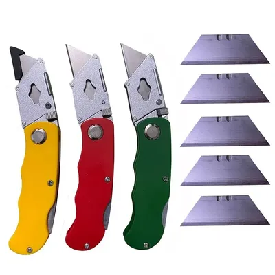 Folding Art Knife Household Office Stationery Wallpaper Knife Multifunctional Folding Knife And 5