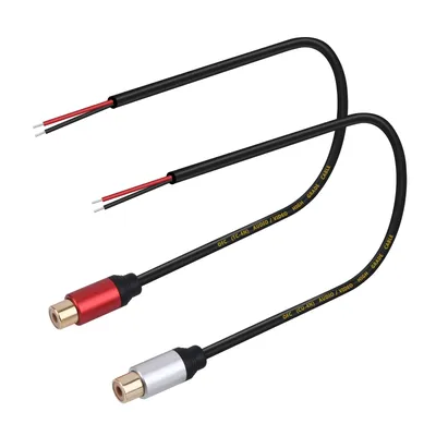 Speaker Wire RCA Female Plug Jack Connector to Bare Wire Open End Audio Cable for subwoofers, CD