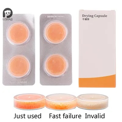 4Pcs Hearing Aid Drying Capsules Desiccant Dehumidifier Drying Pallet for BTE Capsules Hearing Aids