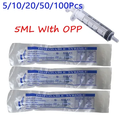 5ml No needle! Hydroponics Plastic Reusable OPP Health Measuring Sampler Nutrient Syringe Tools