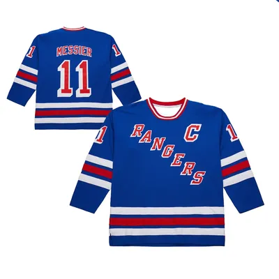 MN Men's Mark Messier Blue NY Rangers 1993/94 Power Play Player Jersey Size 11 NHL Long Sleeve 3d