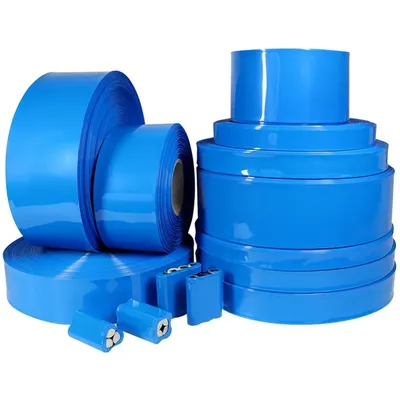 18650 PVC Heat Shrink Tube Battery Pack Blue Width 29.5mm~300mm Insulated Protection Film Wrap