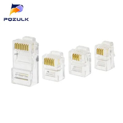 4P4C 6P4C 6P6C 8P8C RJ11 Telephone Modular Plug Jack RJ11 Connector Crystal Head Ethernet Cable
