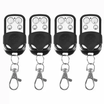 4pcs 433MHz Smart Copy Duplicator Remote Control 4 Button Electric Garage Door Gate Remote Cloning