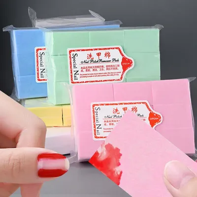 1000/600/500/100pcs Nail Cotton UV Gel Polish Removal Wipes Paper Pad Nail Wipe Clean Manicure