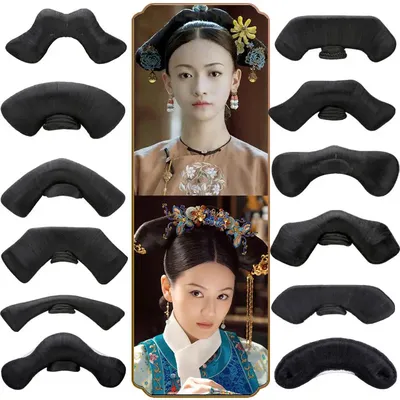 Cos Palace Headwear Ancient Style Hair Wig And Flag Outfit Qing Dynasty Flag Head Wig Set Ming ＆