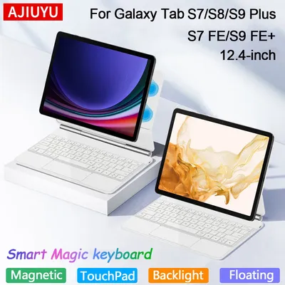 Smart Folio for Samsung Galaxy Tab S9 S8 S7 FE Plus 12.4 for Tab S9 FE+ S9+ S8+ S7+ 12.4" TouchPad